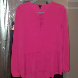 Ann Taylor medium blouse deep pink